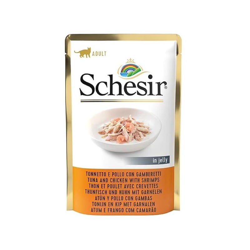 SCHESIR CAT TONNETTO POLLO E GAMBERETTI 85 GR