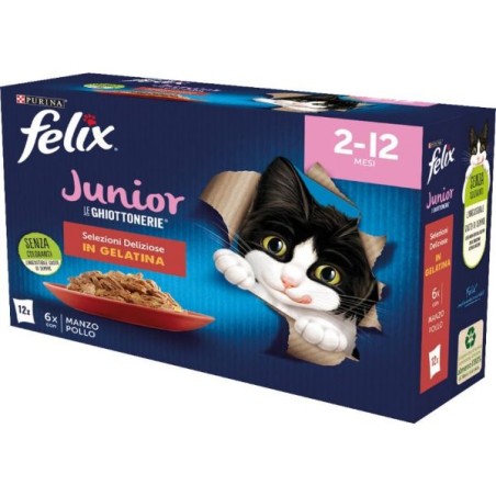 FELIX JUNIOR LE GIHIOTTERIE MANZO&POLLO 12X85G