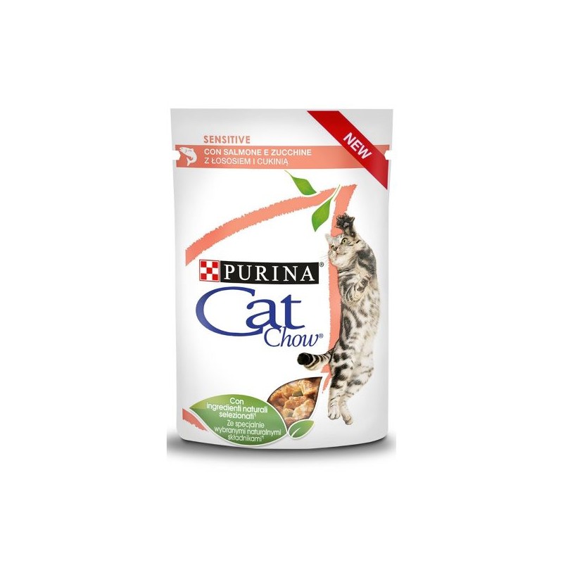 CAT CHOW SENSITIVE SALMONE&ZUCCHINE 85 GR