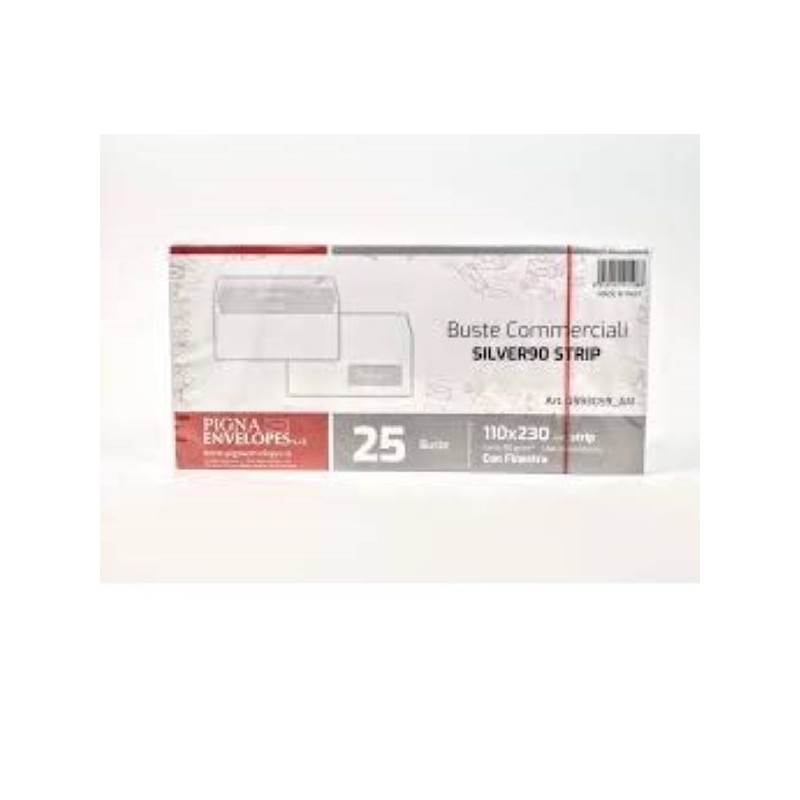 BUSTE COMMERCIALI STRIP CON FINESTRA CM.11X23