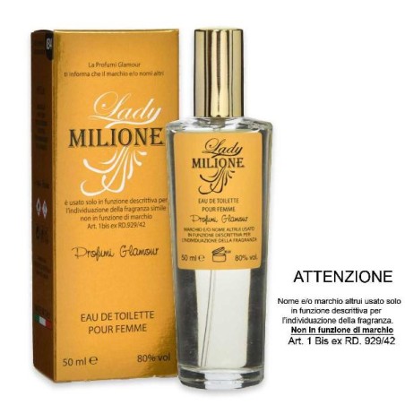 LADY MILIONE EAU DE TOILETTE POUR FEMME 50ML