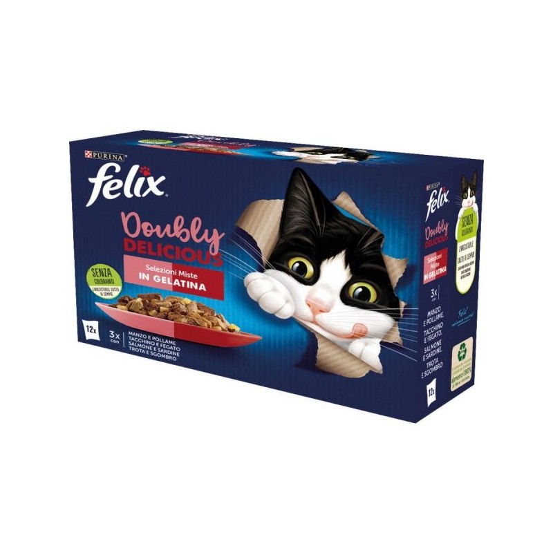 FELIX DOUBLY DELICIOUS MANZO&TROTA 12X85G