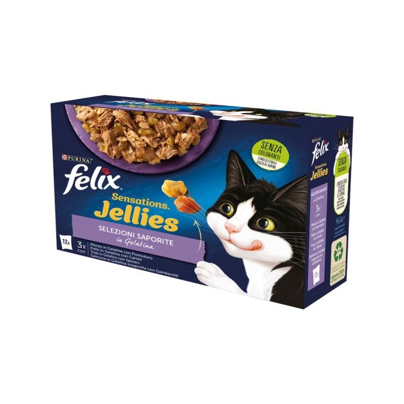 FELIX SENSATIONS JELLIES MANZO&TROTA 12X85GR