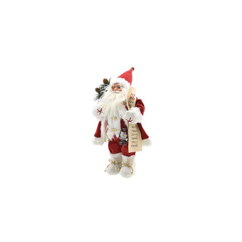 BABBO NATALE 80CM DES.10 CON LISTA ROSSO