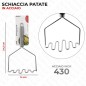 SCHIACCIA PATATE IN ACCIAIO 430 14X24.5CM