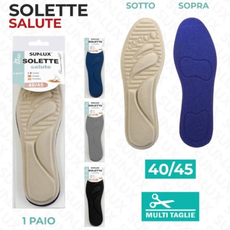 SOLETTE SALUTE UOMO MULTITAGLIE 40-45 /P