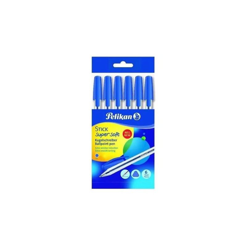 PELIKAN  6 PENNE SUPERSOFT BLU 24004893