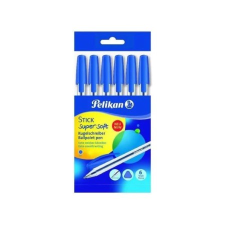 PELIKAN  6 PENNE SUPERSOFT BLU 24004893