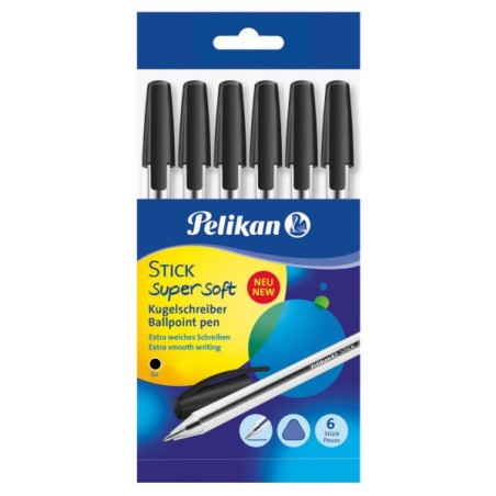 PELIKAN 6 PENNE SUPERSOFT NERE 24004909