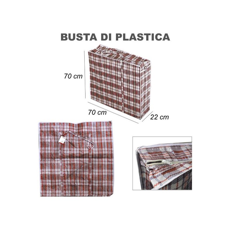 BUSTA PER SPESA DI PLASTICA 22X70X70CM