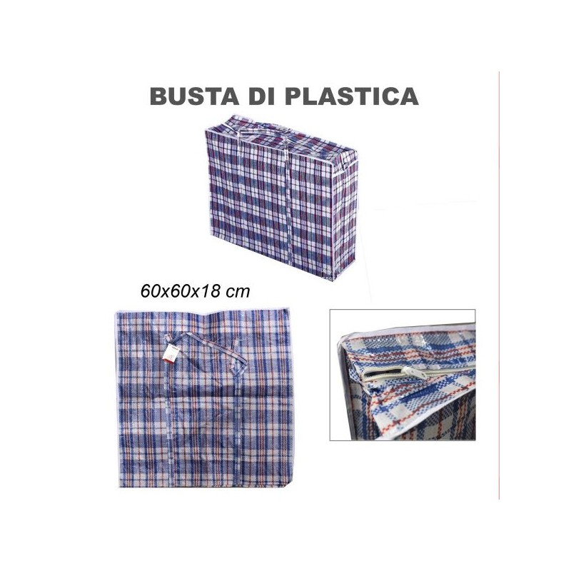 BUSTA PER SPESA DI PLASTICA BLU