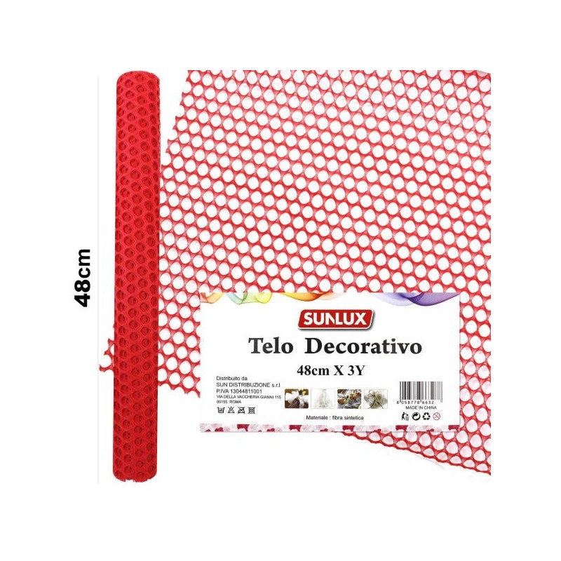 TELO DECORATIVO 48CMX3Y ROSSO