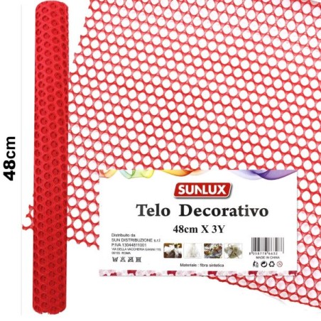 TELO DECORATIVO 48CMX3Y ROSSO