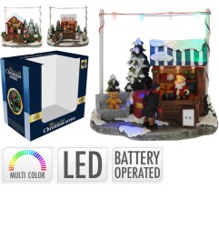 SCENA NATALE RESINA CON  LUCI