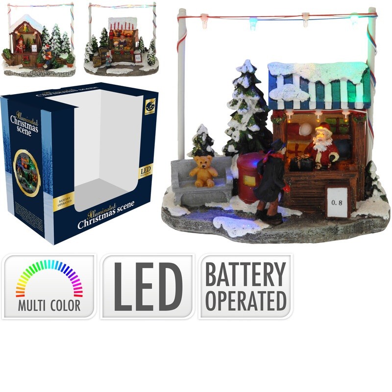 SCENA NATALE RESINA CON  LUCI