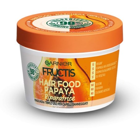 GARNIER FRUCTIS HAIR FOOD PAPAYA MASCHERA 390ML