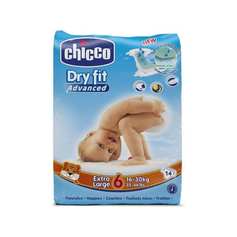 PANNOLINI CHICCO DRY FIT N.6 14PZ