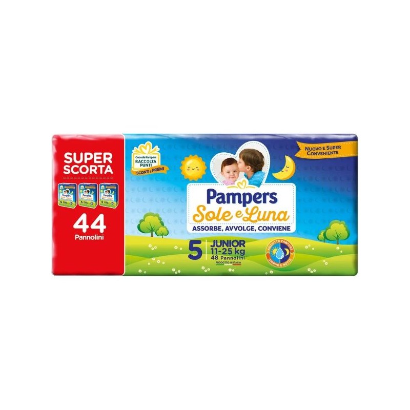 PAMPERS PANNOLINI SOLE&LUNA TG5 JUNIOR 44PZ