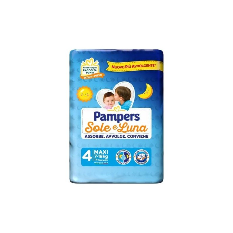 PAMPERS PANNOLINI SOLE&LUNA TG4 MAXI 18PZ