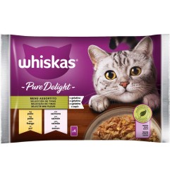 WHISKAS PURE DELIGHT 4X85GR MENU ASSORT.