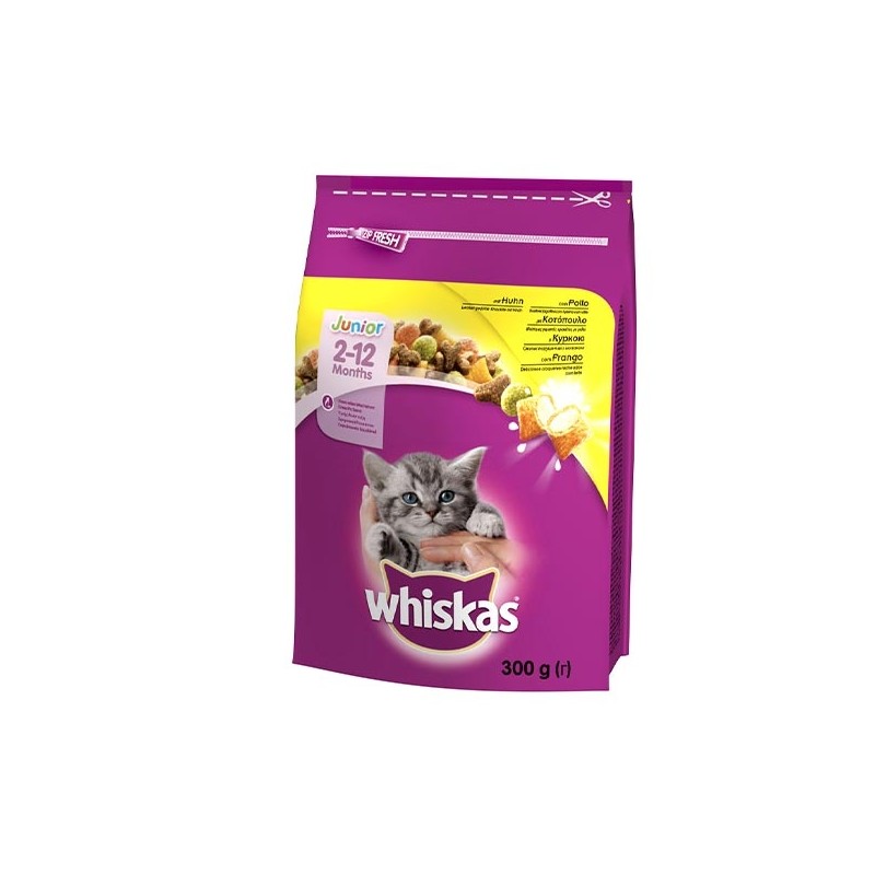 WHISKAS GATTO CROCCANTINI JUNIOR CON POLLO 300GR