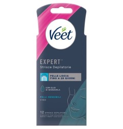 VEET EXPERT STRISCE VISO PELLI SENSIBILI 12PZ