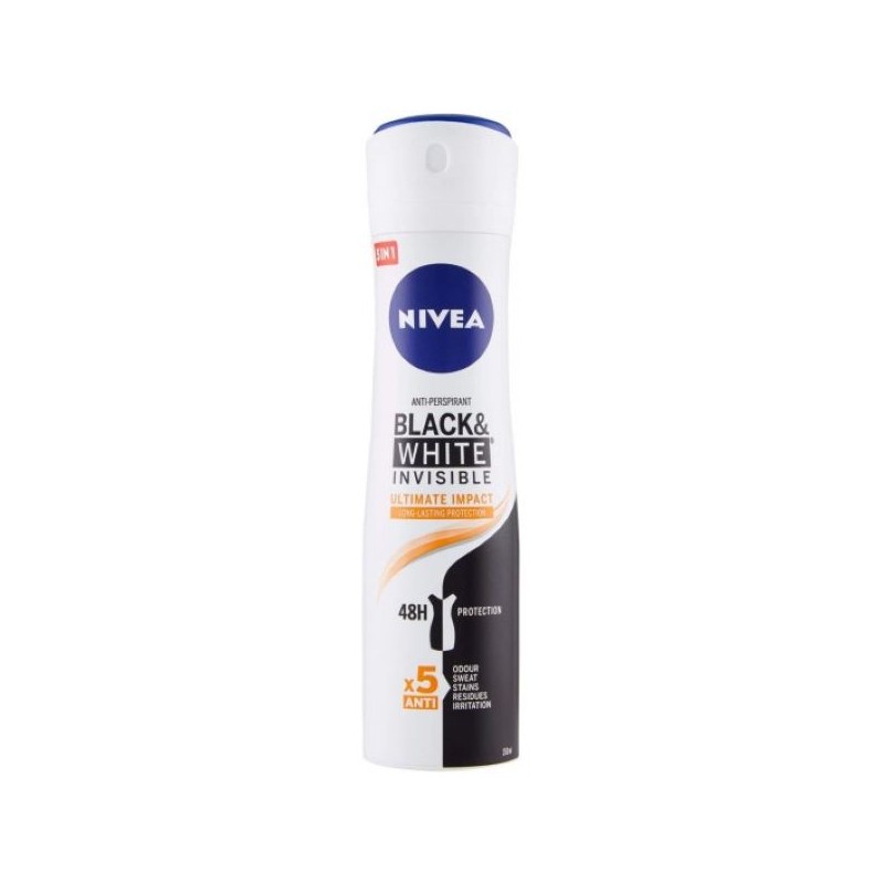 NIVEA DEO SPRAY BLACK & WHITE ULTIMATE IMP. 150ML