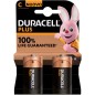 DURACELL PLUS 100% C MEZZA TORCIA PLUS POWER 2PZ