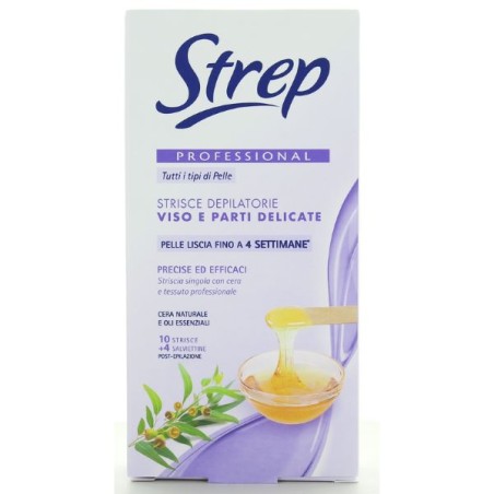 STREP STRISCE DEPILATORIE VISO&PARTI DELICATE 10PZ