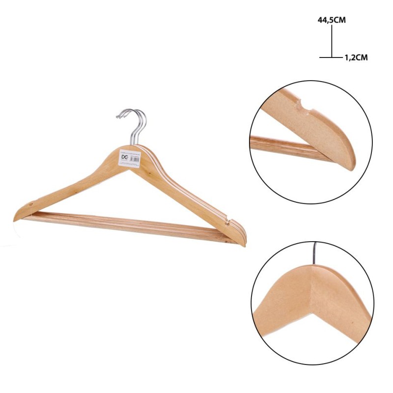 GRUCCIA IN LEGNO ANTISCIVOLO  CM.44,5X1,2