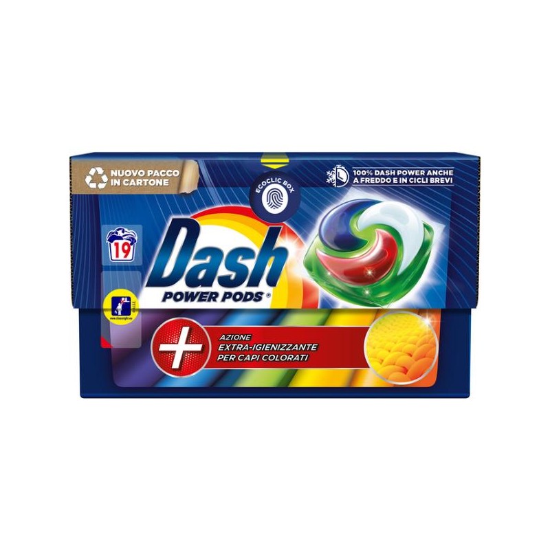 DASH POWER PODS EXTRA IGIENIZZANTE COLORE 19PZ