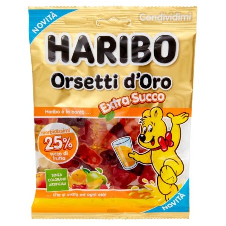 HARIBO ORSETTI D'ORO EXTRA SUCCO 150GR