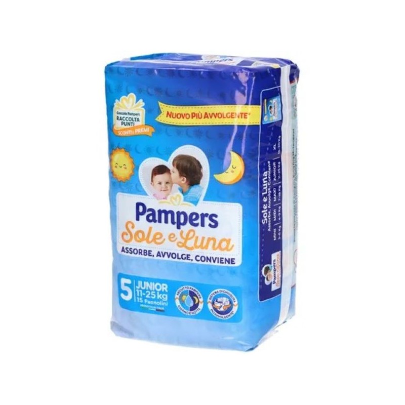 PAMPERS SOLE&LUNA JUNIOR  TG5 11-25KG 15PZ