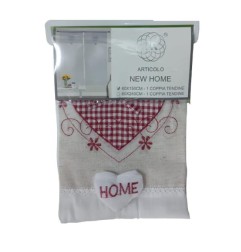 COPPIA TENDINE CUORE  NEW HOME 60X150CM 60X240CM