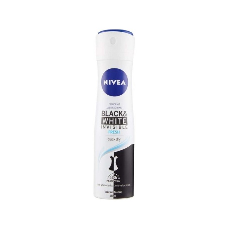 NIVEA DEO SPRAY INVISIBLE FRESH BLACK AND WHITE