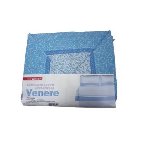 COMPLETO LETTO FLANELLA MATRIMONIALE VENERE