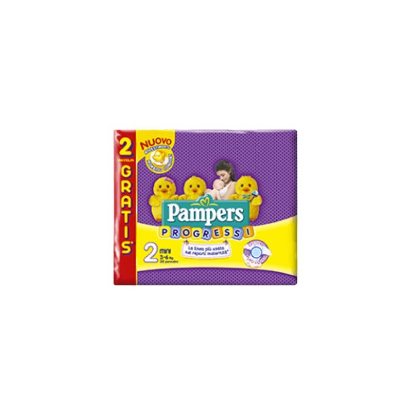 PAMPERS PROGRESSI PANNOLINO TG.2 MINI 3-6KG 30PZ