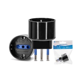 ADATTATORE A 1 VIA 10A NERO