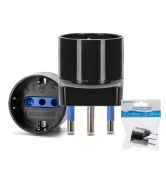 ADATTATORE A 1 VIA 16A NERO