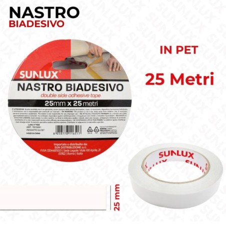 NASTRO BIADESIVO 25MM 25MT