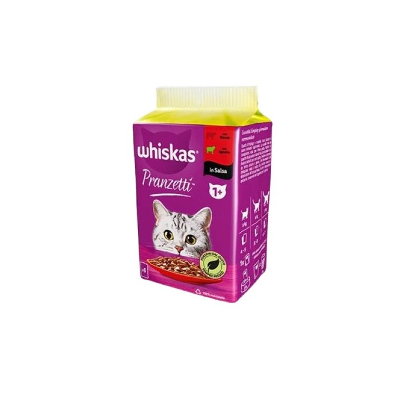 WHISKAS PRANZETTI CARNI MISTE 6X50GR