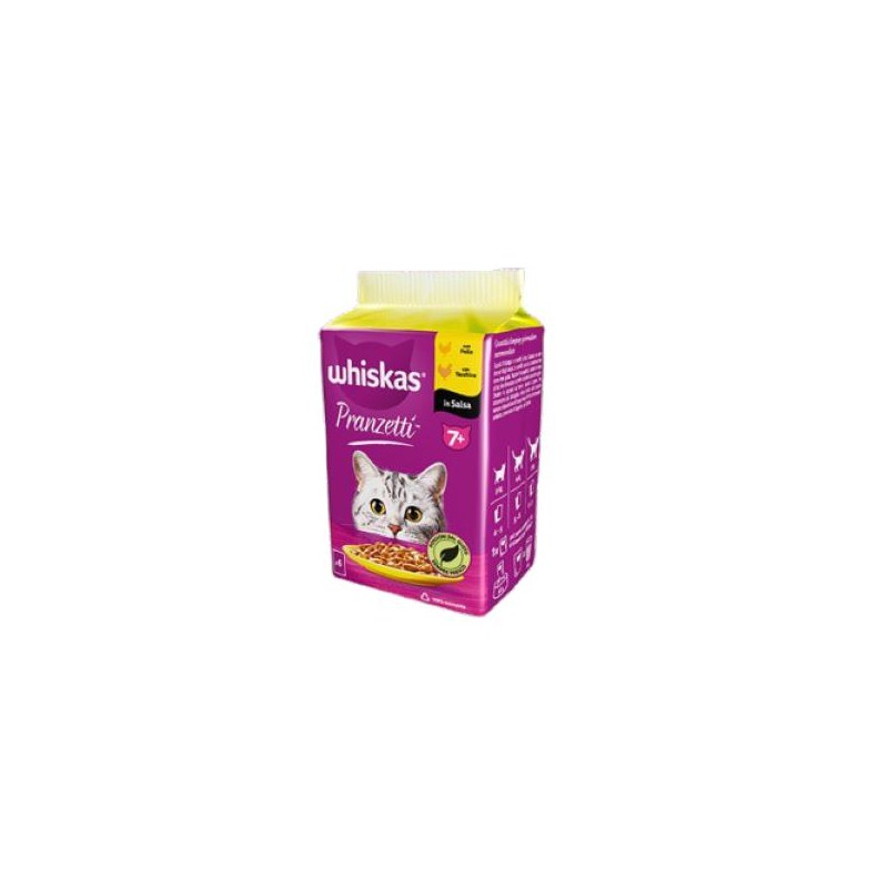 WHISKAS PRANZETTI CARNI BIANCHE 7+ 6X50GR