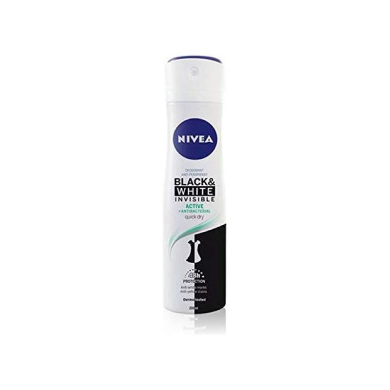 NIVEA DEO SPRAY BLACK&WHITE INVISIBLE ACTIVE 150ML
