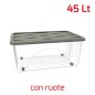 STORAGE BOX DUNE CON RUOTE BASE TRASPARENTE 45LT