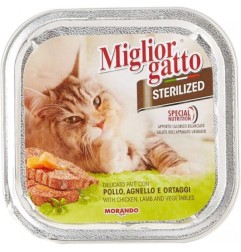 MIGLIORGATTO STERILIZED POLLO/AGNELLO 100GR