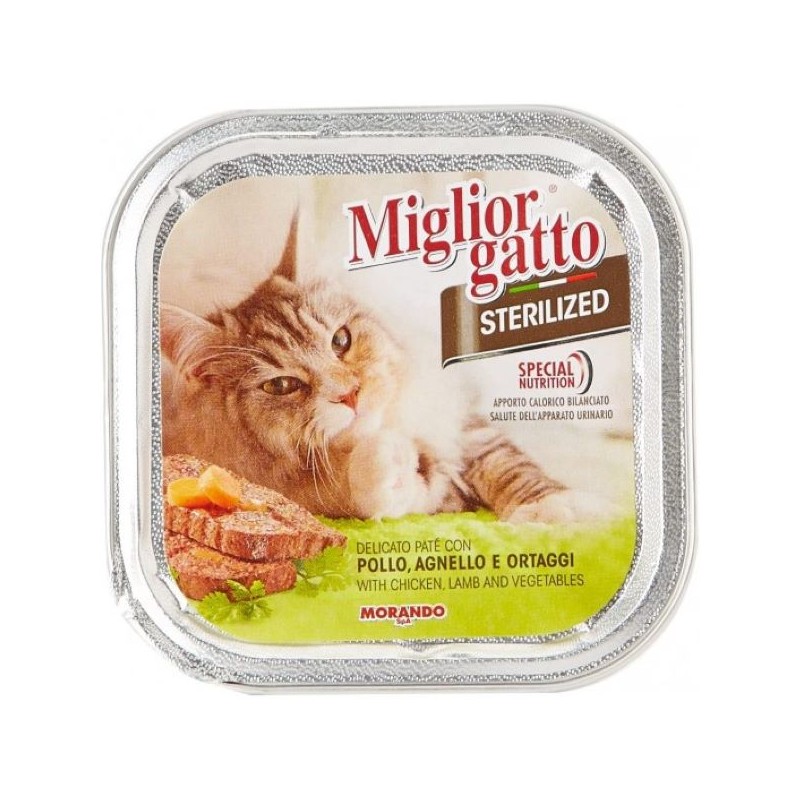 MIGLIORGATTO STERILIZED POLLO/AGNELLO 100GR