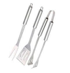 BBQ STEEL SET 3 UTENSILI 35,5CM