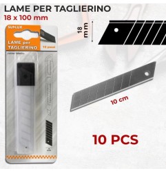 LAME PER TAGLIERINO 18X100MM 10PZ