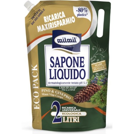 MIL MIL SAPONE LIQUIDO RICARICA BUSTA PINO 2LT