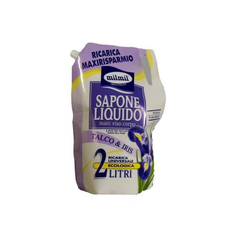 MIL MIL SAPONE LIQUIDO RICARICA BUSTA TALCO 2LT